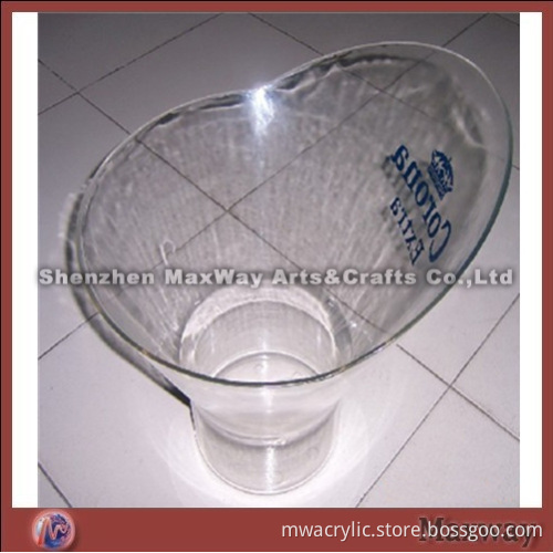 Tapered elegant clear acrylic ice bucket/pail